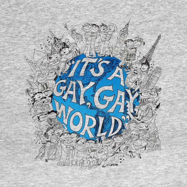 It's A Gay Gay World Vintage LGBT Retro LA by WearingPride